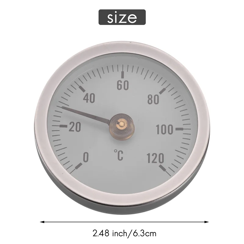 AS95-Ts-W50A Thermometer Heißwasserrohrthermometer Bimetall Edelstahl Oberfläche Rohr Clip-On Temperaturanzeige