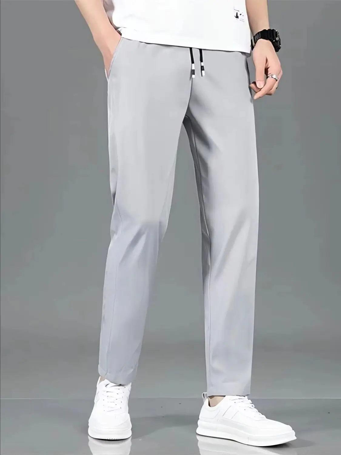 新しい夏弾性男性ランニングスポーツパンツジョギングスウェットパンツカジュアル屋外トレーニングジムフィットネスズボンオーバーサイズ M-5XL