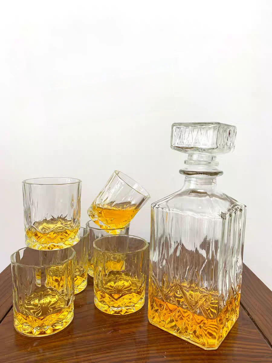 

Набор для подарка: бессвинцовый графин для виски и красного вина, декоративный элемент для дома, европейский хрустальный графин с крышкой