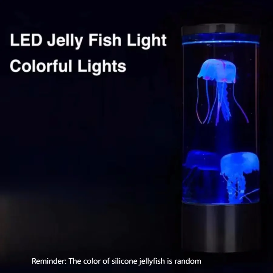 LED Jellyfish Aquarium Night Light, 7-Color Changing, Mood Lamp for Home Office Sleep Relax, Gifts