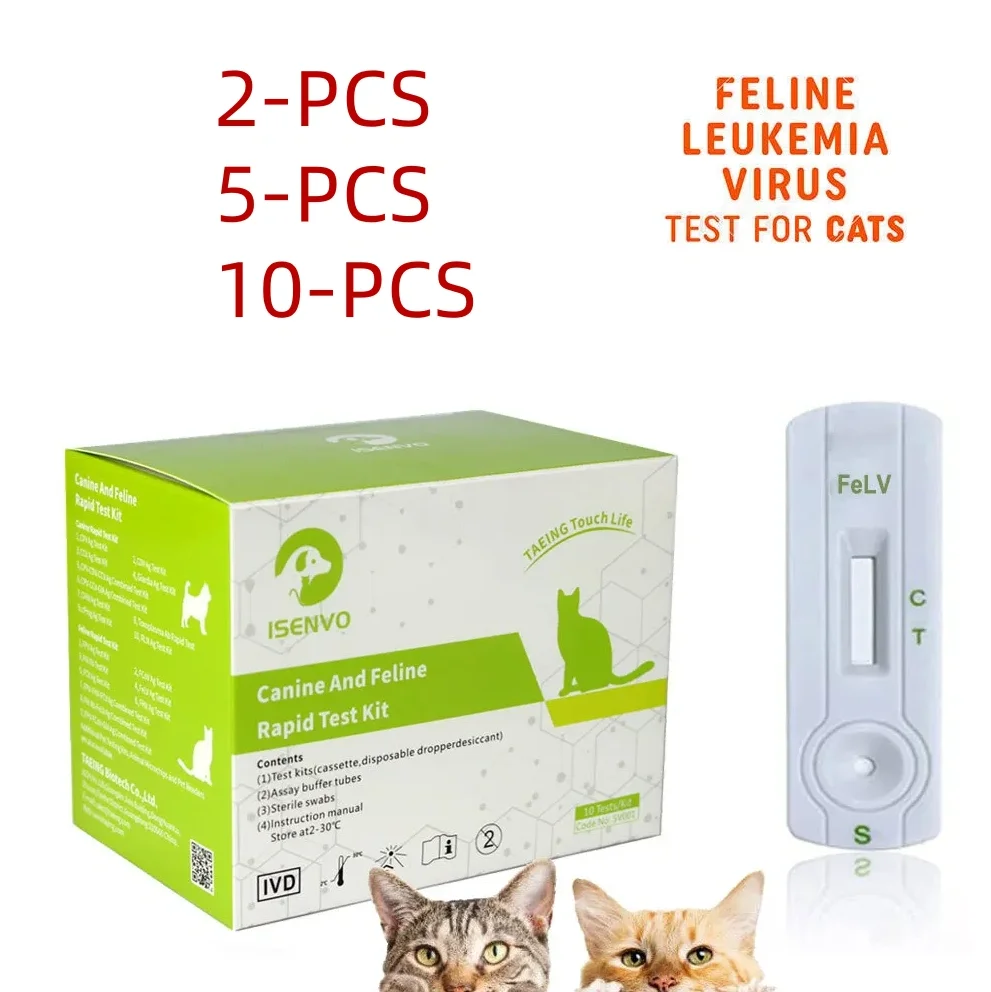 

2/5/10 Pcs FeLV - Feline Rapid Test Kit For Cats Kitten At Home