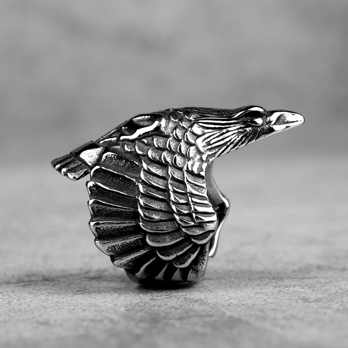 Stainless Steel Men Rings Flying Eagle Punk Rock Hip Hop Personality for Biker Male Boyfriend Jewelry Creativity Gift Wholesale