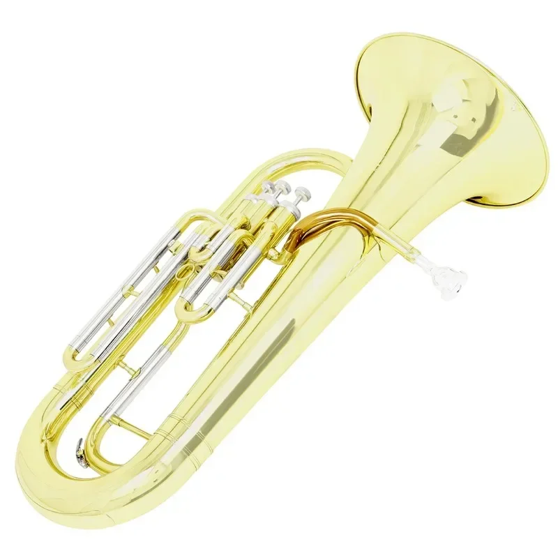3 vertical keys in B flat, upper bass horn, beginner to play professional large brass body, vertical keys, hold sign