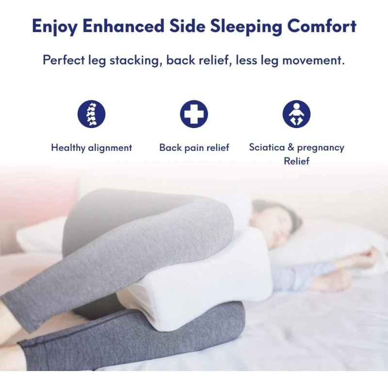 Cushion Lab Extra Support Orthopedic Knee Pillow for Side Sleepers – Healthy Alignment Leg Pillow for Sleeping