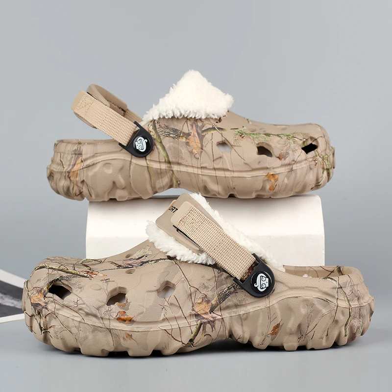 New Men Winter Slippers Indoor Comfortable Warm Slippers Summer Removable Sandals Men Casual Non Slip Plush Fur Slippers for Men