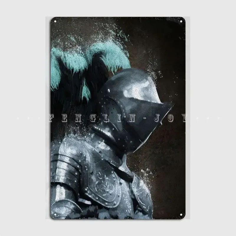 Mittelalterlicher Ritter Metallplakette Poster Kino Wohnzimmer Benutzerdefinierte Wanddekoration Blechschild Poster