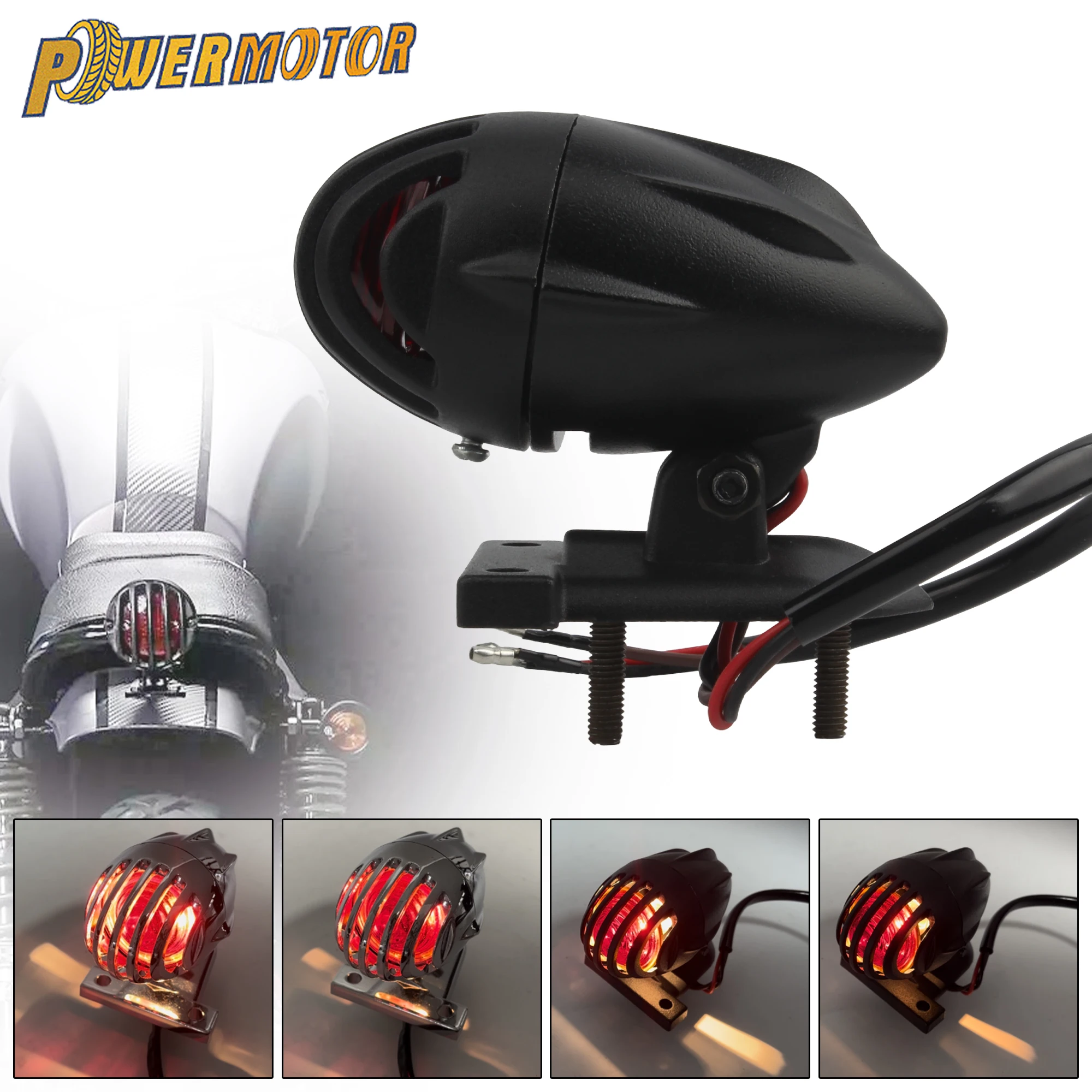 

For Harley Sportster Bobber Chopper Custom Cafe Racer 12V LED Tail Light Rear Brake Lights Stop Lamp Motorcycle Accessories