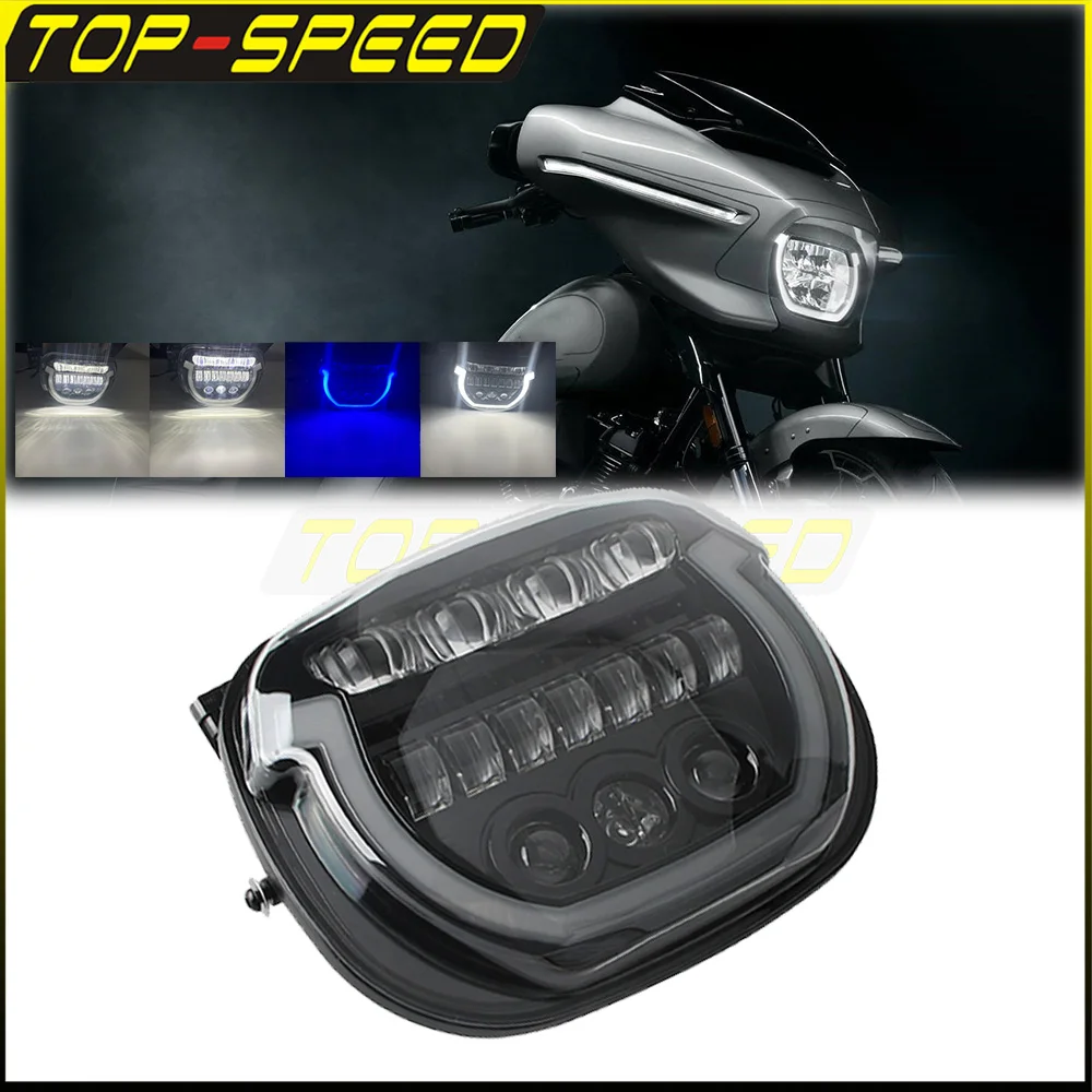 Motorcycle E-Mark E9 Headlamp Head Light Daytime Running Light DRL For Harley Touring CVO Street Glide 121 FLHXSE 117 FLHX 23 24