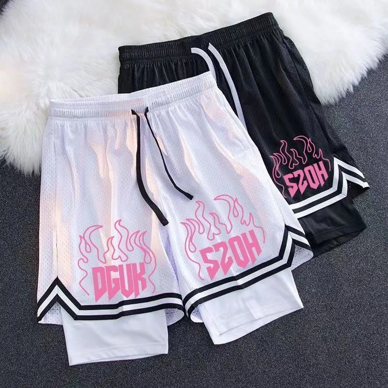 

Американские спортивные штаны для баскетбола с эффектом двухслойности, быстросохнущие, для бега и тренировок, с технологией Quick Dry Fit.