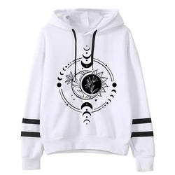 Mystic Moon and Sun Hoodie Women/Men Boho Vintage Moon Classic Sweatshirt Unisex Mystical Moon Graphic Premium Casual Hoodies