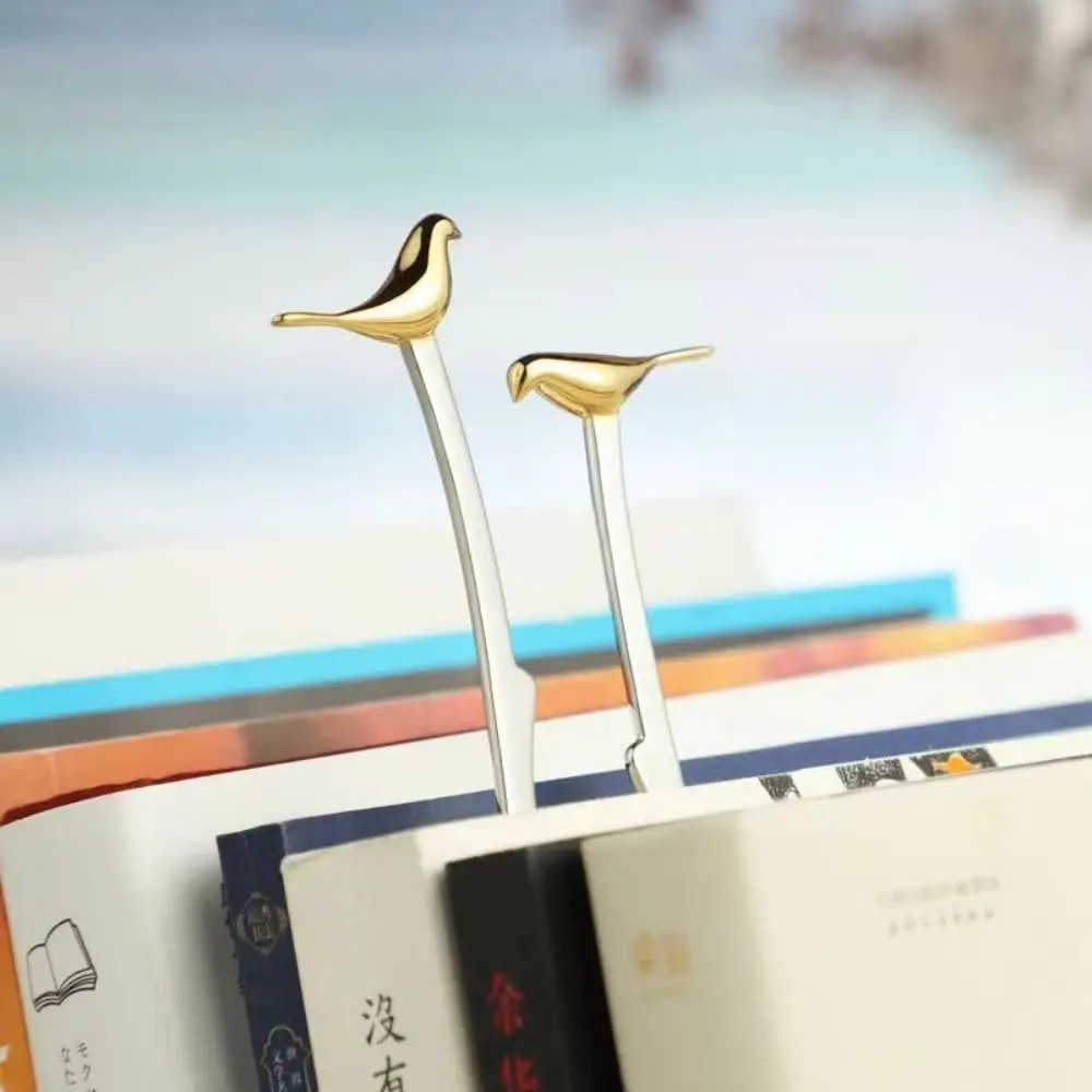 1Pc Fashion Bird Cat Shaped Bookmark Metal Alloy Book Clip Pagination Mark Reading Assistant Student Gift School Office Supplies