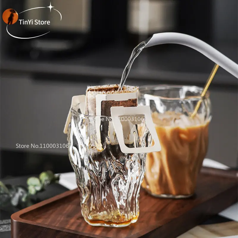 1/3/6PC  Heat resistant Irregular Coffee Mug Transparent Wine Glasses Whiskey Glass Home Milk Tea Juice Cup Bar Drinkware