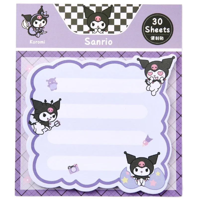 Imagem -05 - Lot Kuromi Melody Memo Pad Sanrio Kitty Sticky Notes Stationery Label Notepad Planner Sticker Post School Supplies 24 Pcs