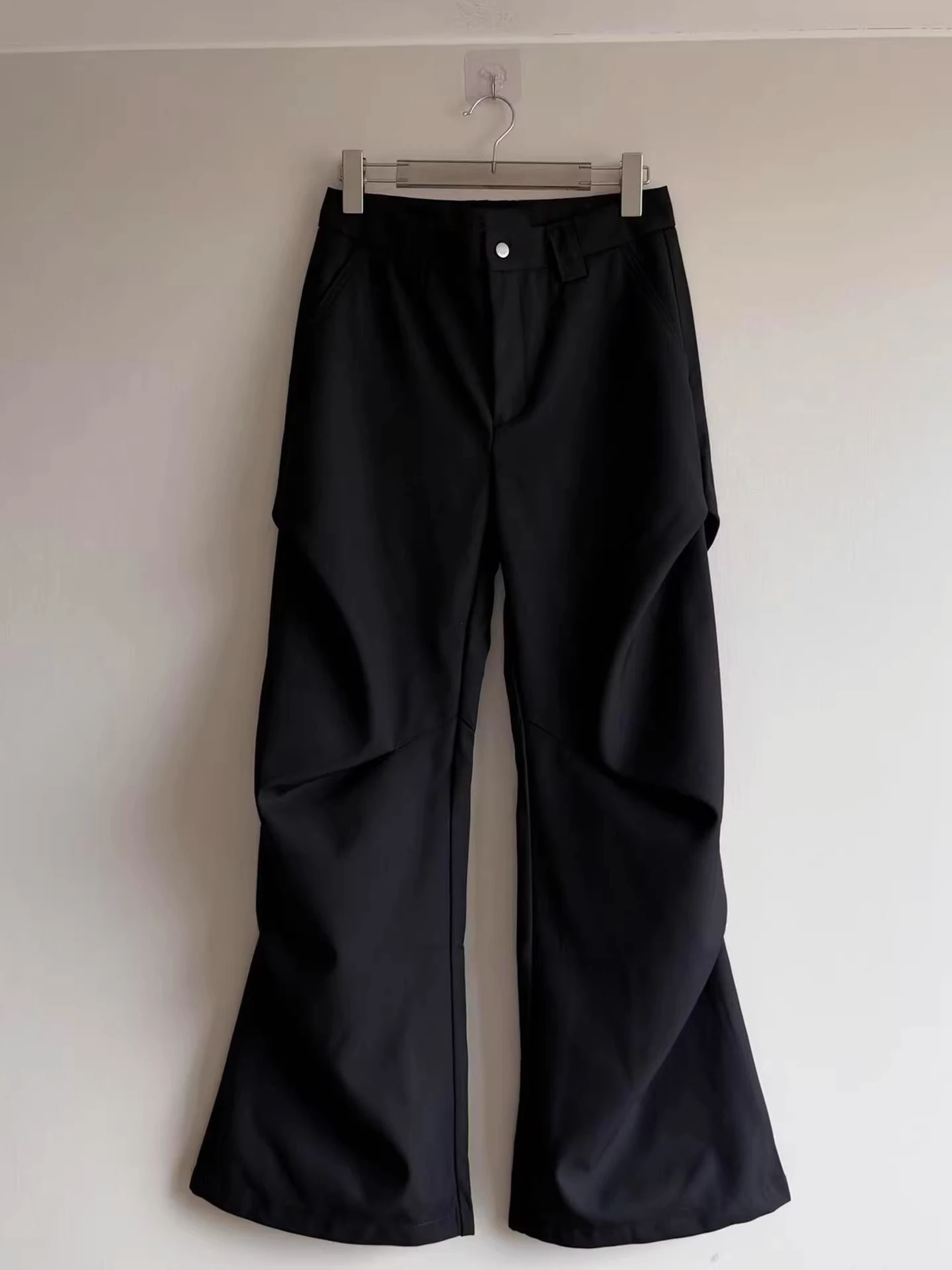 

American Folded Wide Leg Pants Men's High Street Vibe Straight Leg Suit Pants Haome High-End Feeling Wide Leg Pants