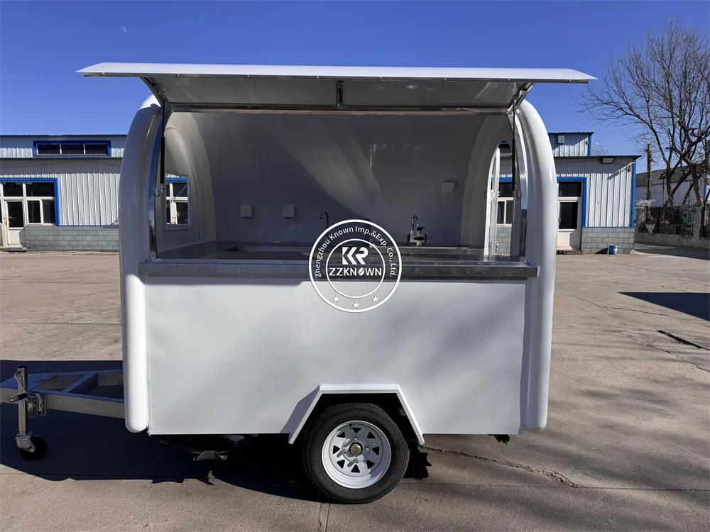 패스트 푸드 트럭 모바일 키친, 핫도그 카트, 스트리트 케이터링 트레일러, 맞춤형 음식 트레일러, 아이스크림 카트, 완전 장착