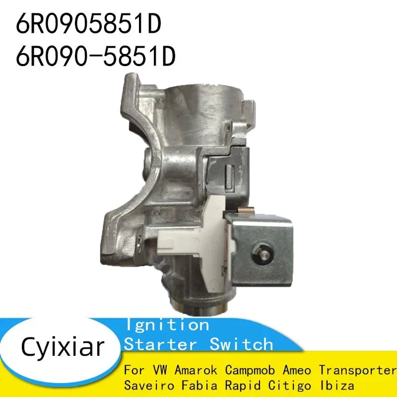 

6R0905851D Ignition Starter Switch Steering Lock Car for VW Amarok Campmob Ameo Transporter Saveiro Fabia Rapid Citigo Ibiza
