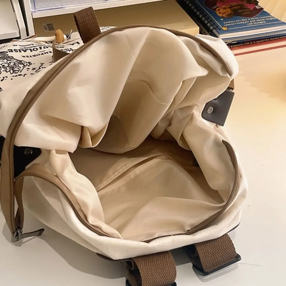 Nylon Patchwork Backpack High Capacity Multi-pocket Casual Schoolbags Wear-resisting Mochila School Bags Unisex