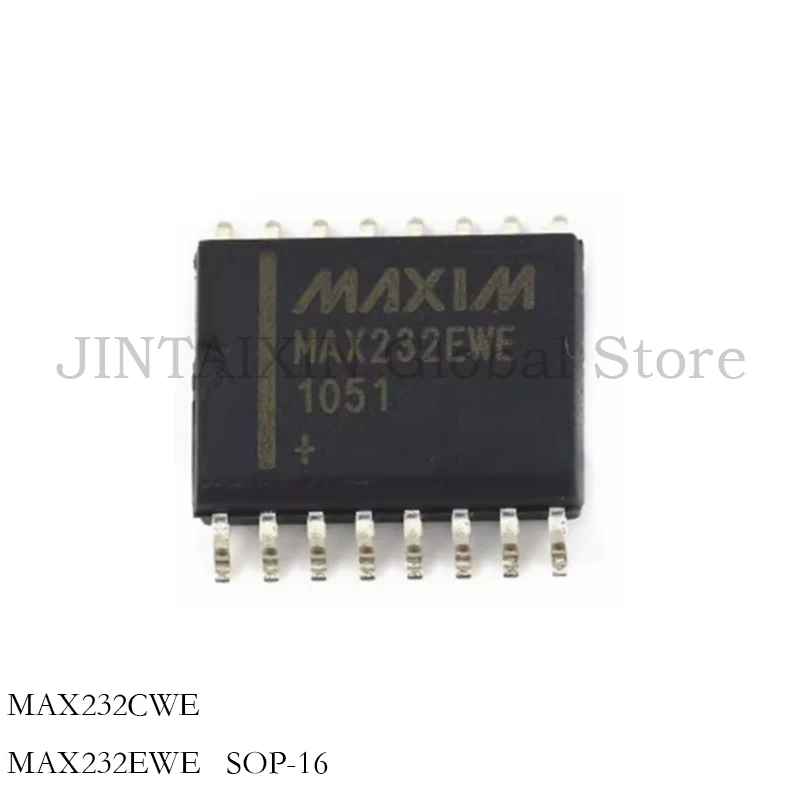 10Pcs MAX232 MAX232CWE MAX232EWE RS-232 transceiver SOP16-7.2 Wide body IC Chip In Stock Wholesale Free Shipping