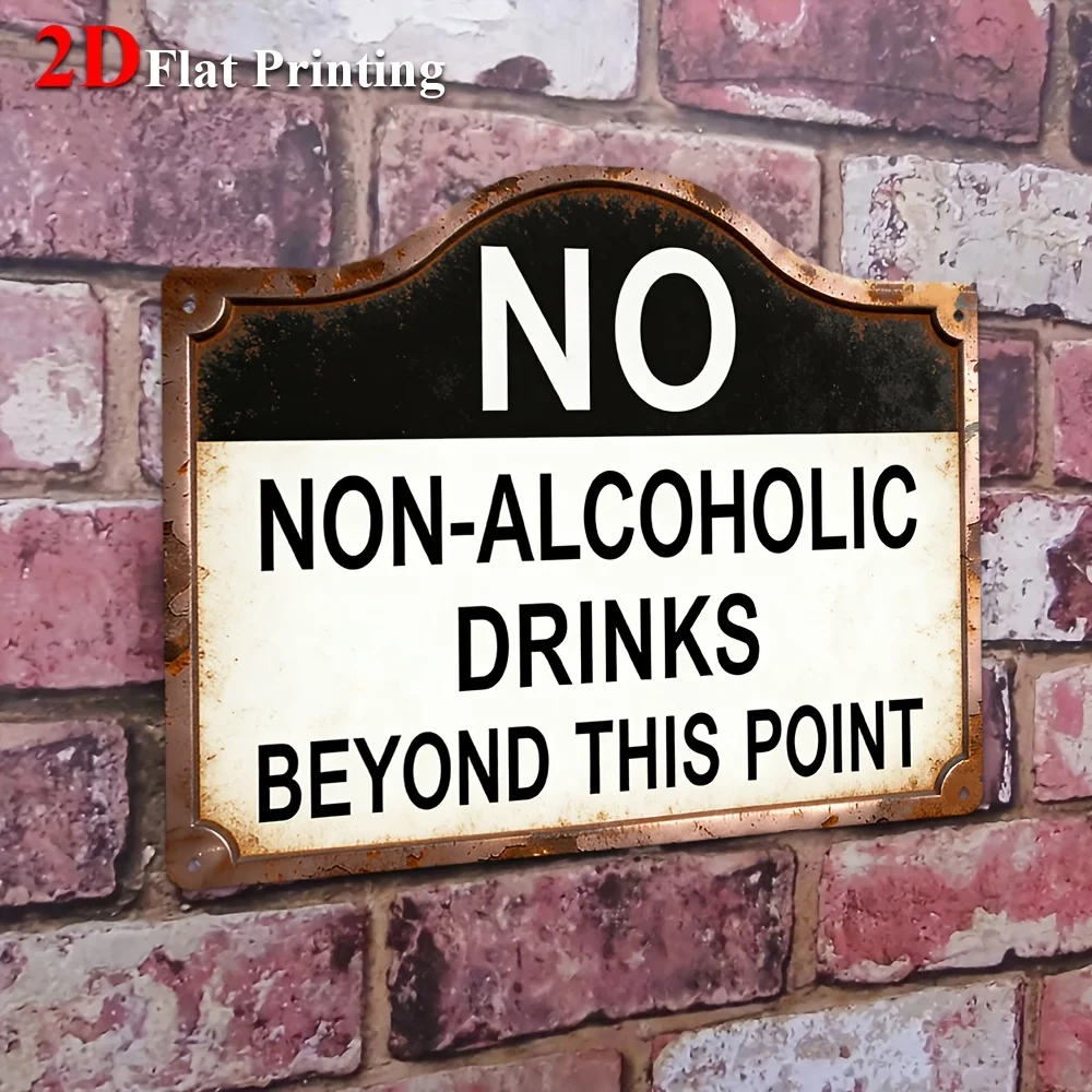 1pc, 2D Flat, Signs Metal Sheet Painting 