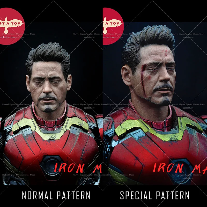 

JUST A TOY 1/6 Scale Head Sculpt Close Eyes Iron Man Tony Headcarving Dolls Meditation Series For 12-inch Action Figure Soldier