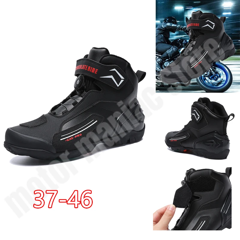 

Мотоциклетные ботинки для мужчин, новая кожаная обувь для предотвращения столкновений, противоскользящая износостойкая защитная обувь для мотокросса