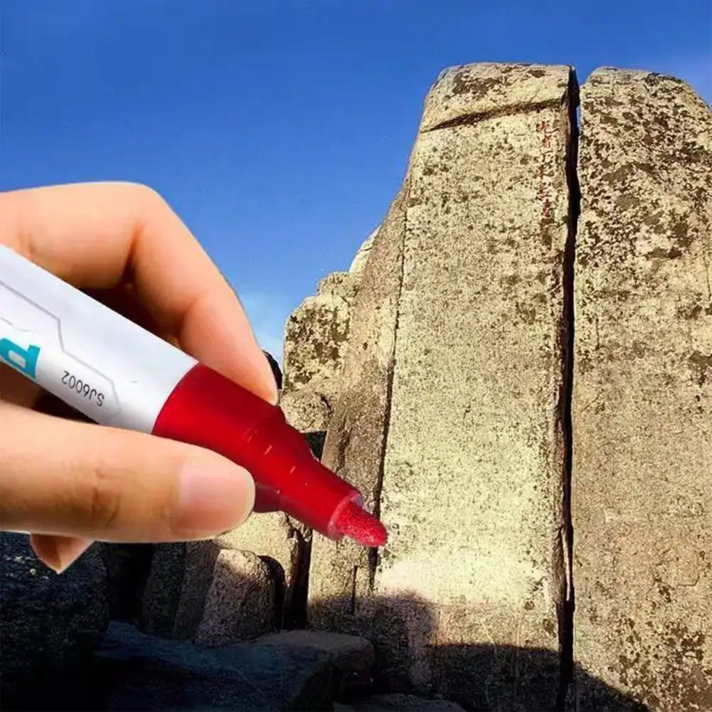 Touch Up Paint Pen For Tombstones Waterproof Precision Tip Stone Marker For Memorial Inscriptions Granite Marble Restoration