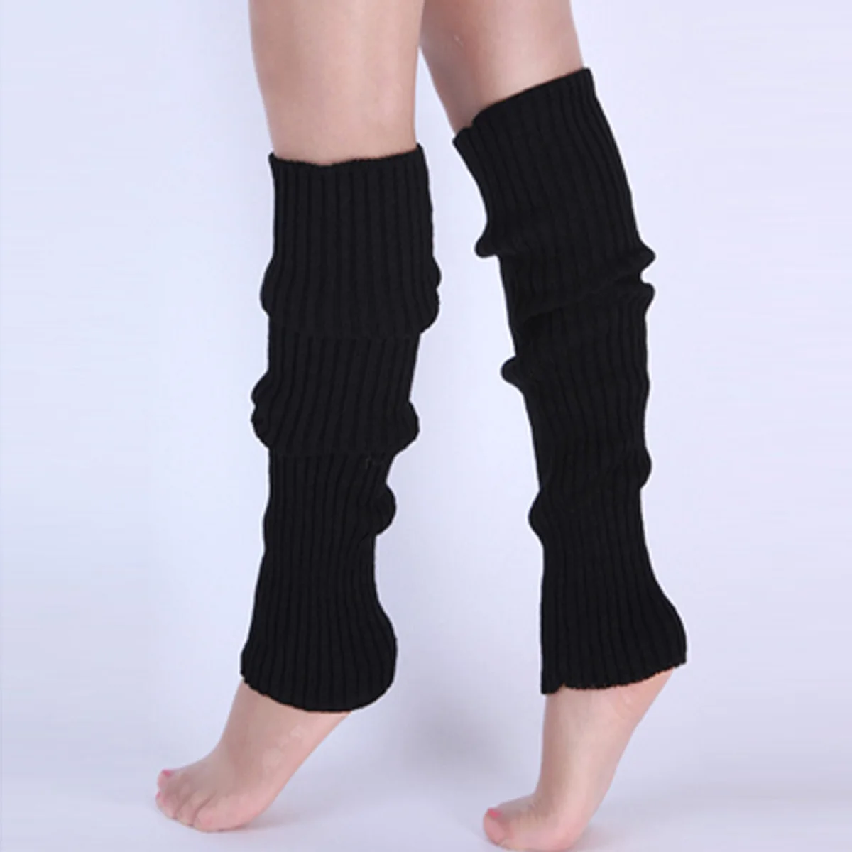 Classic Knit Leg Warmers Rib-Knit Knee-High Leg Warmer Socks Women's Stockings  Hosiery Warm in autumn and winter