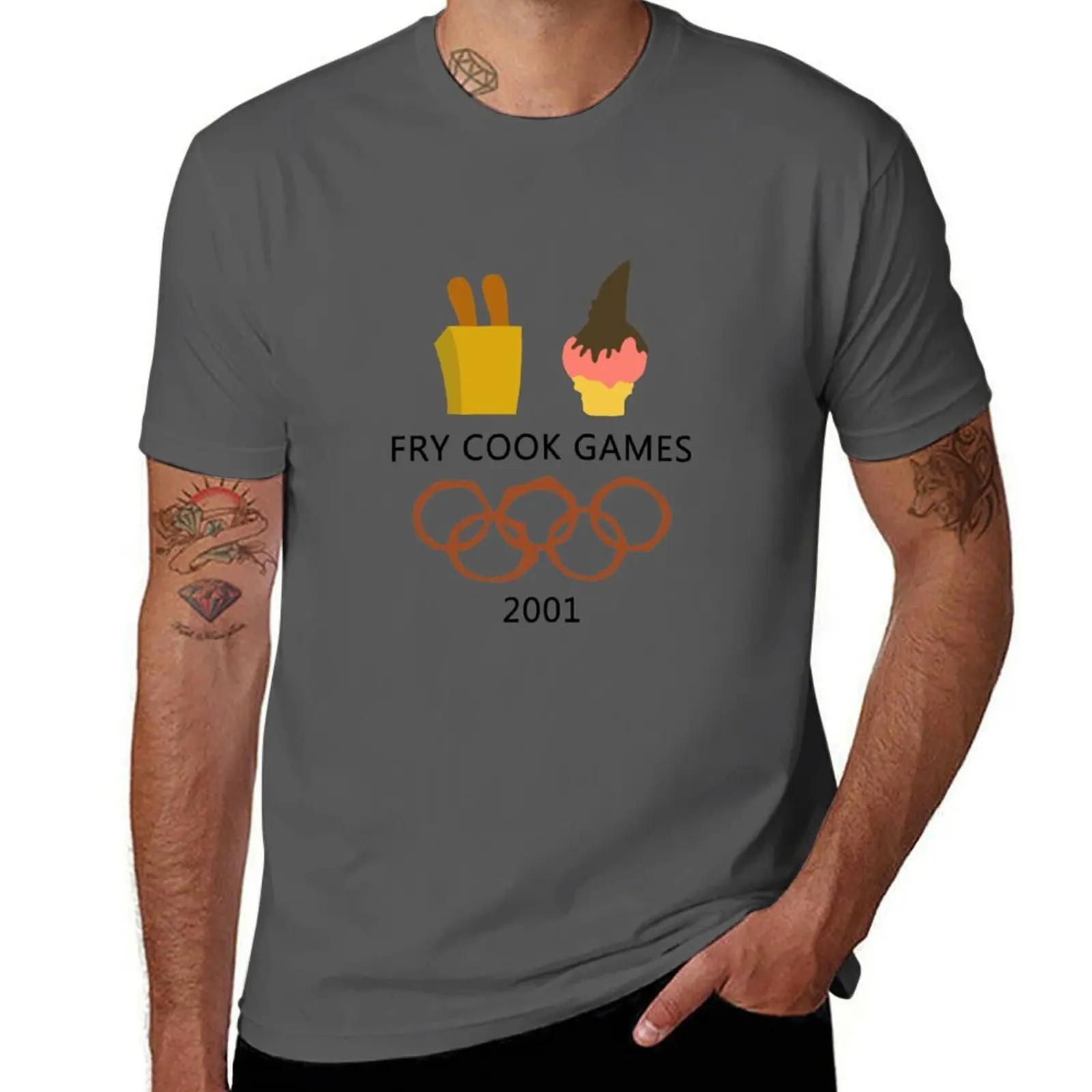 Fry Cook Games 2001 T-Shirt cotton graphic tees customs design your own boys whites heavy weight t shirts for men