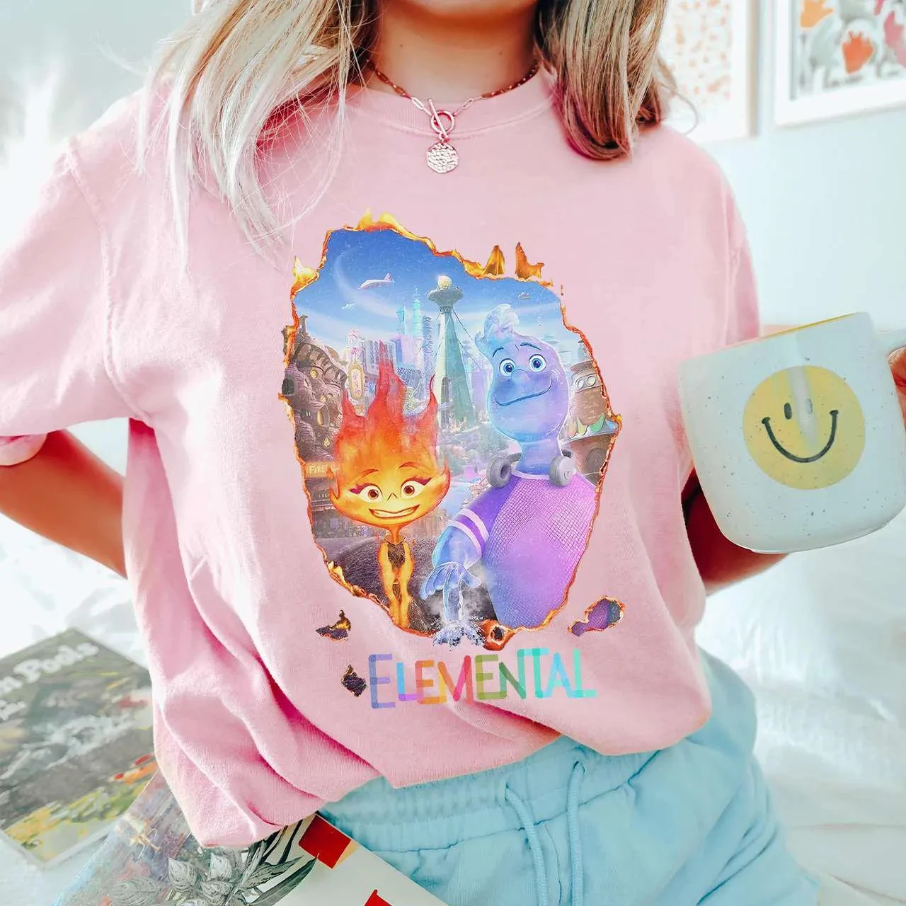 قميص ديزني إليمنتال إمبر آند وايد قميص رد فعل كيميائي عنصري قميص ديزني بيكسار إليمنتال ديزني فاميلي #2