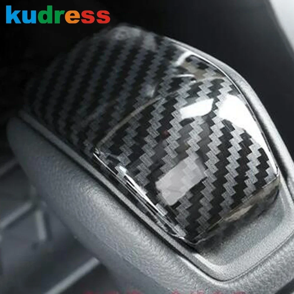 

Car Gear Shift Knob Head Frame Cover Trim For Toyota Highlander XU70 Kluger Hybrid 2021-2024 Carbon Fiber Interior Accessories