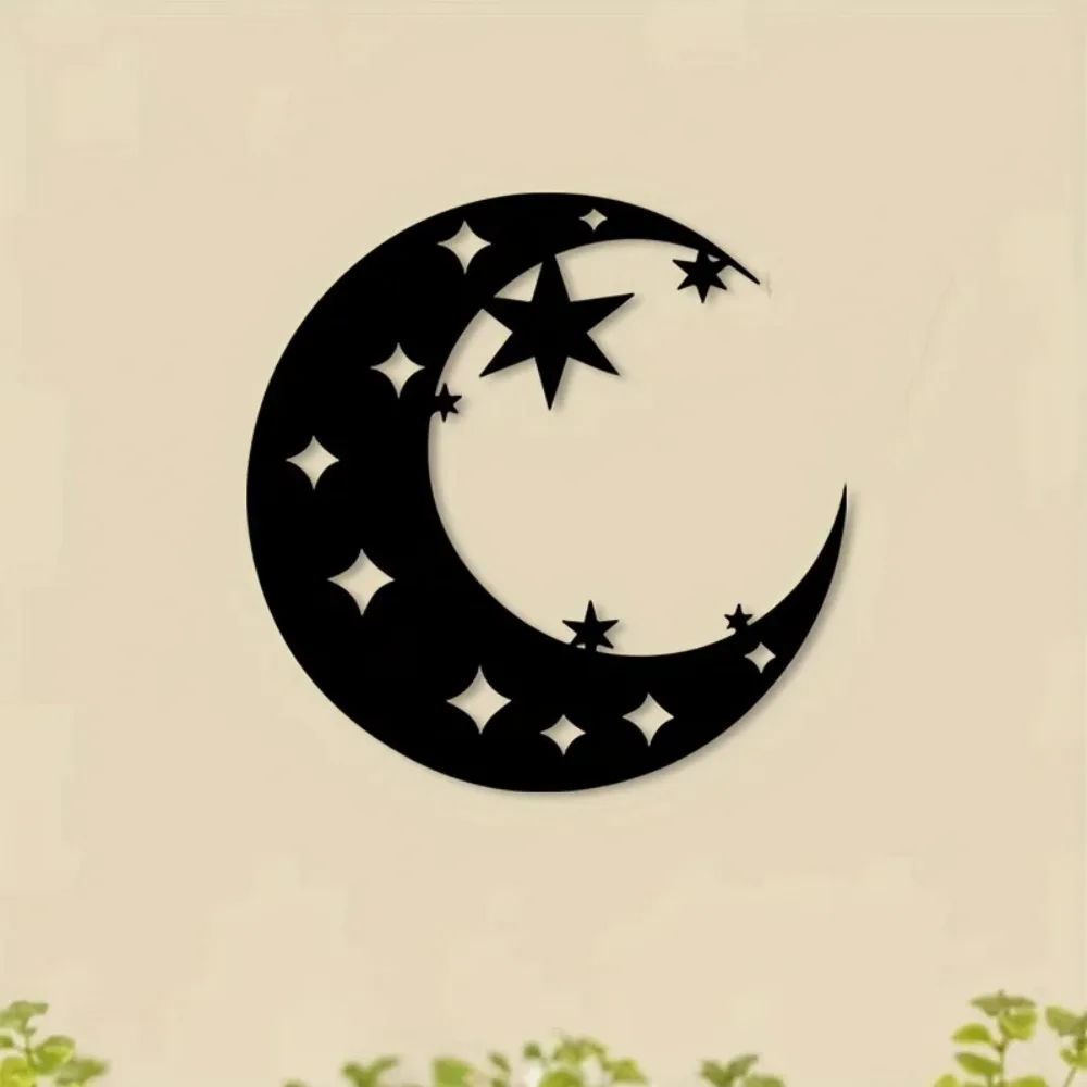 Lunar Phases Metal Wall Art, Celestial Cycle Iron Decor for Astronomy Enthusiasts, Night Owl Room & Cosmic Display