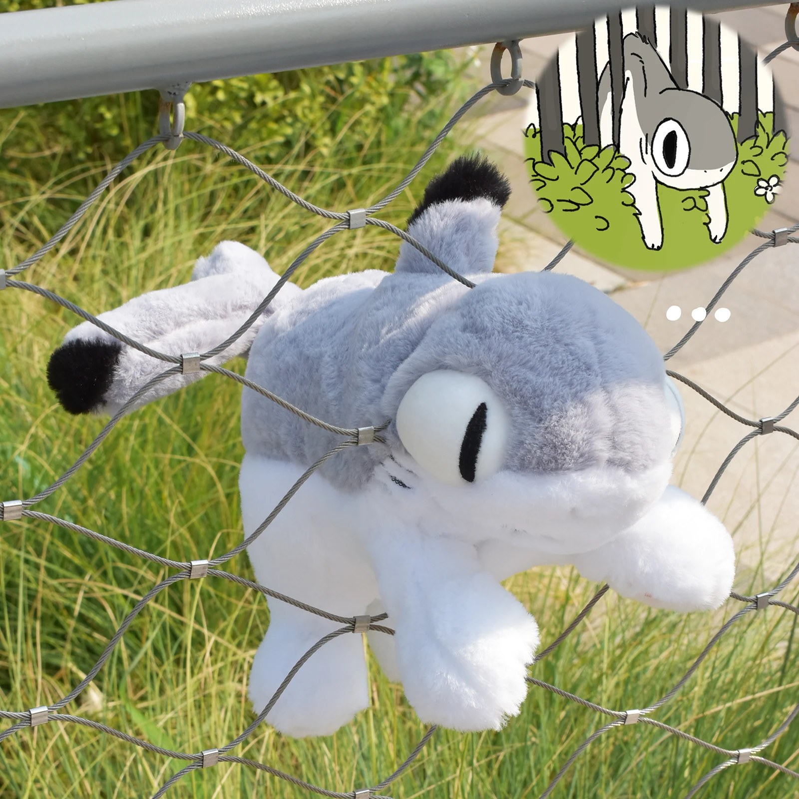 Sharkitty Original Stuffed Animal Toys, Shark & Cat Combine Plush Toys, Creative Stress Relief Gifts for Women (Gray, Standing)