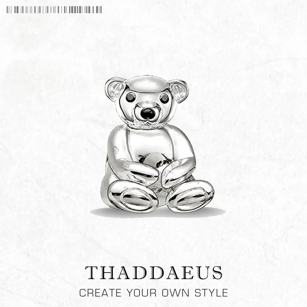 

Beads Teddy Bear 925 Sterling Silver Summer Karma Charms European Jewelry Accessories Cute Gift for Women Men