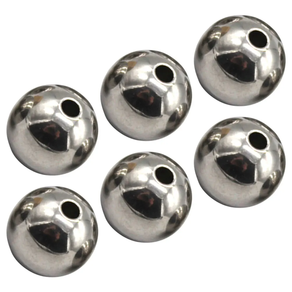 6 Pcs 2x10mm 스테인레스 스틸 크래들 크래들 액세서리 비드 스페이서 쥬얼리 경량 휴대용 실버 만들기