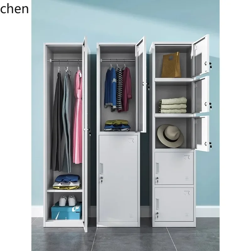 

ZML Metal Cabinet Dormitory with Lock Employee Storage Cabinet Steel Changing Box Simple Office Wardrobe