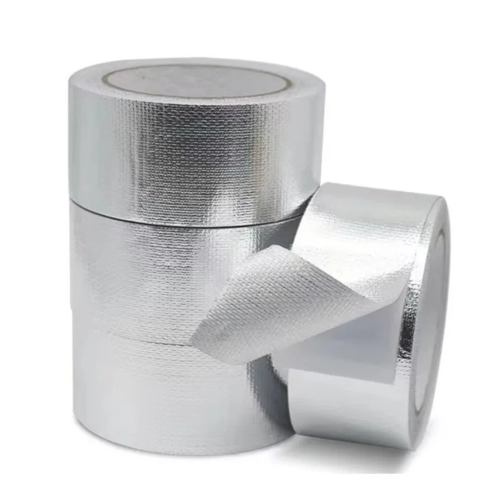 5/10Meters Air Conditioning Pipe Wrapping Tape Waterproof Sun-proof Fiberglass Aluminum Foil Tapes Heat-insulating