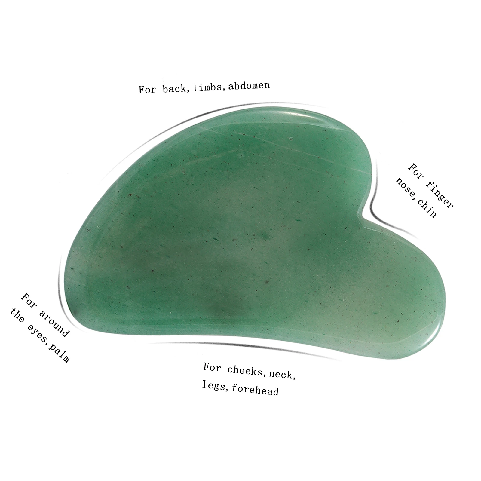 Avventurina verde naturale Gua Sha raschiando strumenti di massaggio per la cura della pelle del viso e del corpo Gua-Sha Stone per la terapia