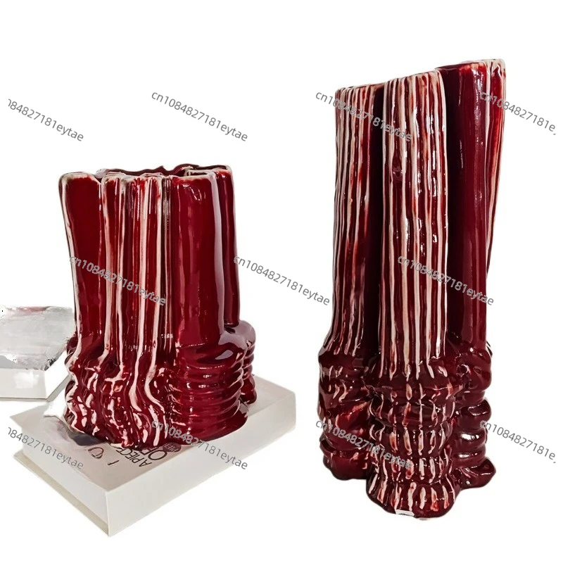Creative Stacking Ceramic Vase, Minimalist Flower Pot, Desk & Room Aesthetic Decor, Floral Arrangement