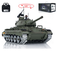 Tongde M24 Chaffee 1/16 Scale RC Tank Model Radio Control Battle Tanks Infrared Metal Upgraded Wheels Barrel Recoil Toys TH24485