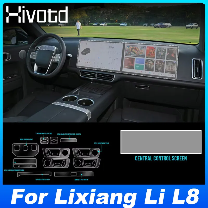 

Hivotd Auto Film Anti-Scratch Protector Inner Door Center Console Dashboard Sticker Interior Accessories For Lixiang Li L8 2024