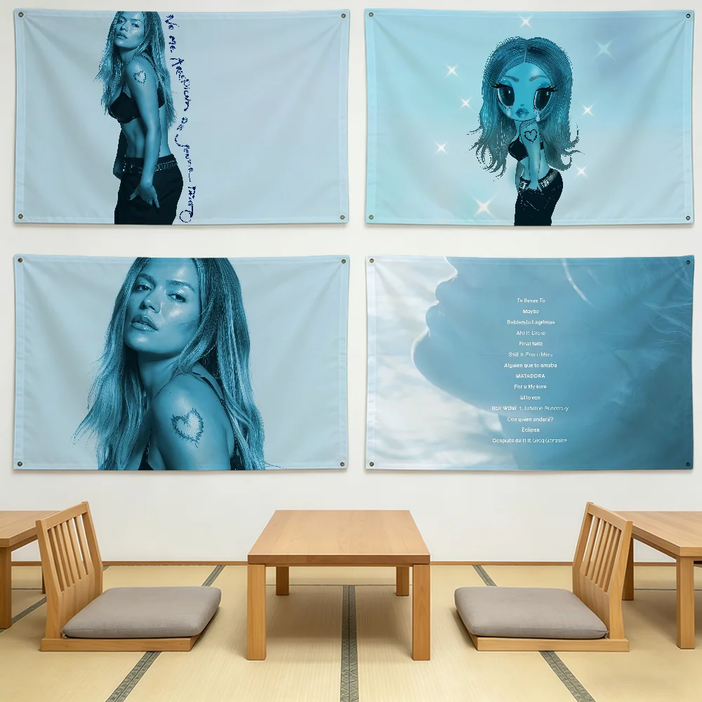 KAROL G ME ARREPIENTO DE SENTIR TANTO Flag Durable Outdoor Indoor Patio Festive Decoration Classic Design Pole Wall Room Banner