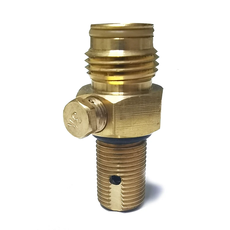 Valve à broche de réservoir de cylindre d'air comprimé Co2, en cuivre 5/8 "-18UNF, accessoires de plongée et d'escalade