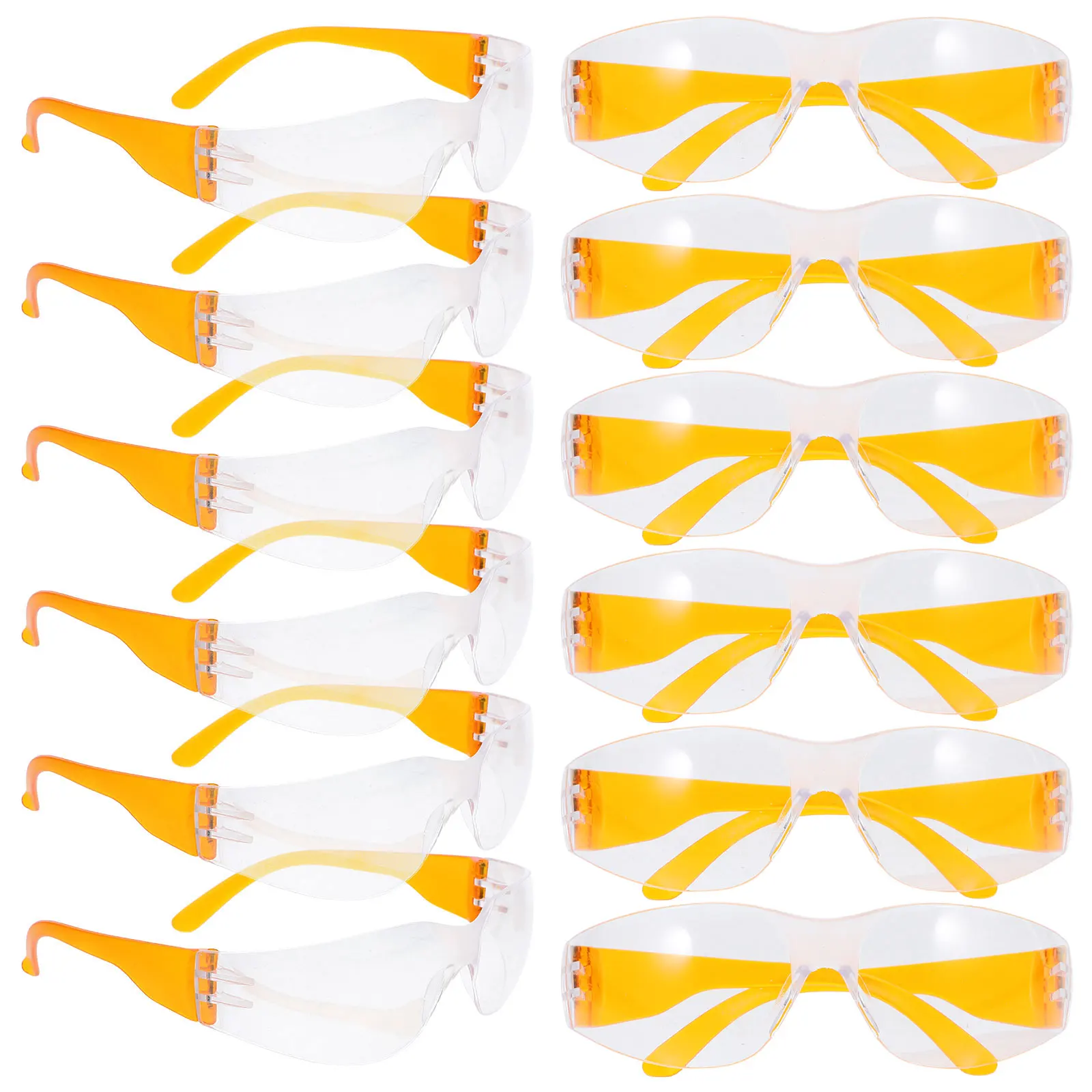 

12 Pcs Kids Protective Eyewear Lightweight Comfortable Safe Goggles Orange Waterproof Swimming Use