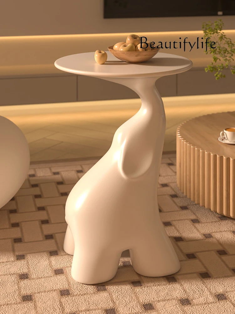 Modern Light Luxury Designer Model Sofa Side Table Household Bedroom Creative Bedside Table Corner Table Floor Ornaments