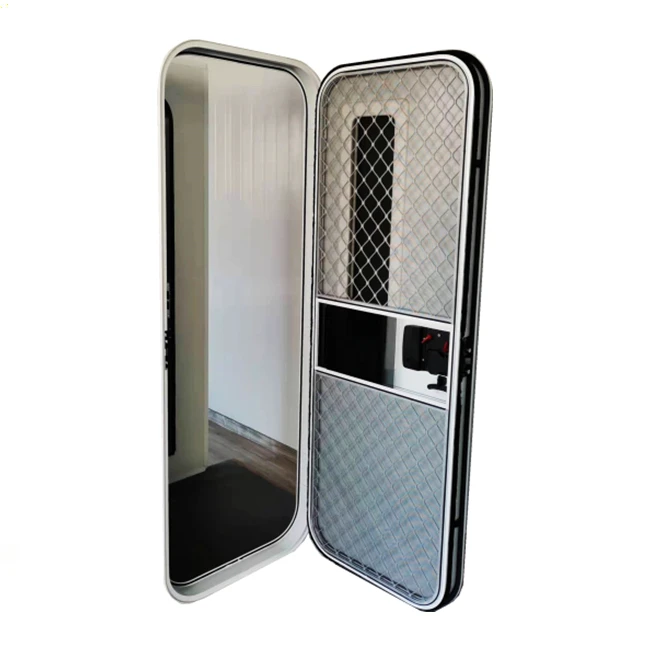 600*1600mm Super September Aluminum Alloy Frame Coded Lock RV Caravan Door with Toughened Glass Window