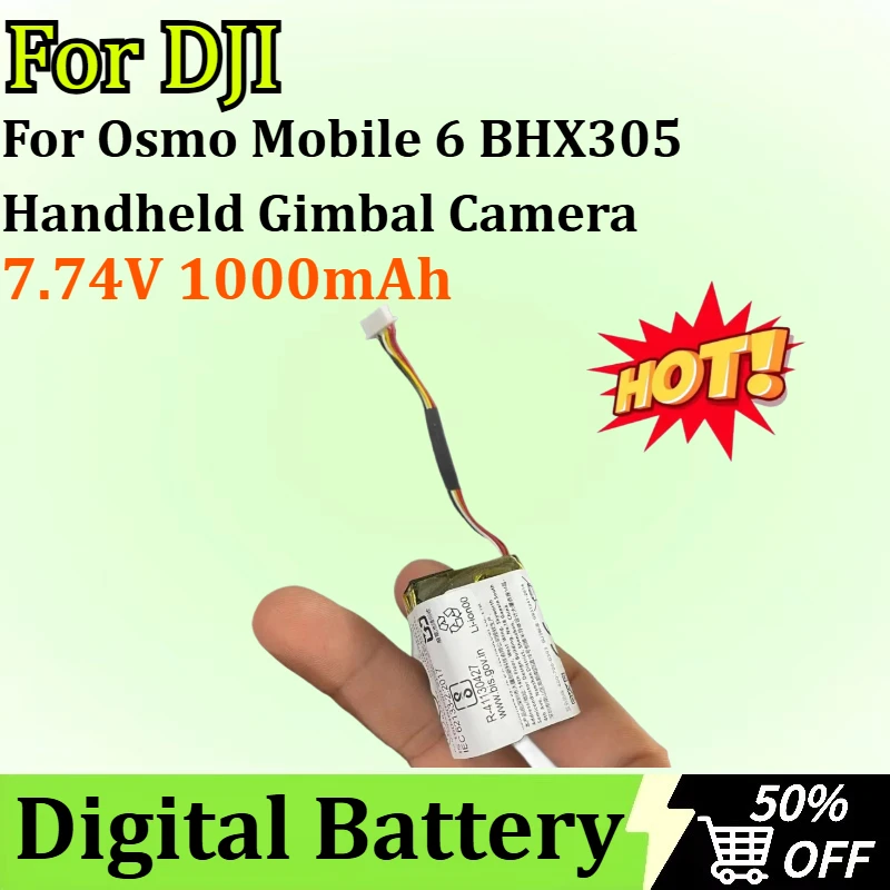 

New for DJI Osmo Mobile 6 BHX305-1000mAh-7.74V Handheld Gimbal Camera with 7-wire Plug Battery