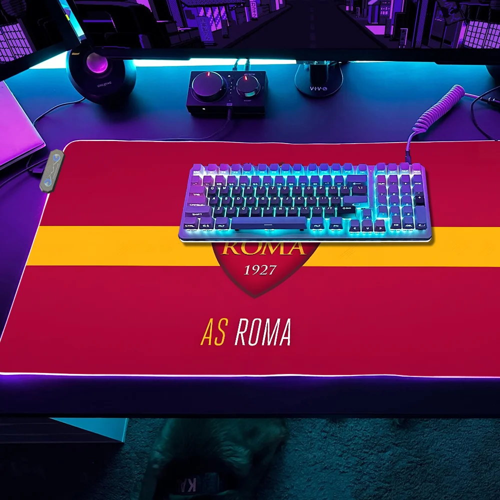 ROMA Gaming Club MousePad LED Almohadillas de mesa Escritorio de goma retroiluminado AS XXL RGB Escritorio S Micro fútbol USB