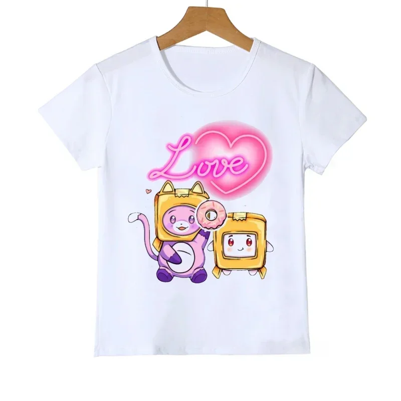 Cotton Boys/girls T-shirts Summer Anime Cartoon Lanky Box Graphic Print Children's Tshirts Kid Clothing Baby Tee Tops 2-13Y