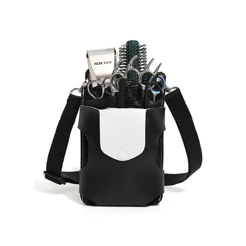 

New PU Leather Scissor Bag Hair Beauty Storage Bag Hairdresser Tool Kit Hairstylist Waist Bag
