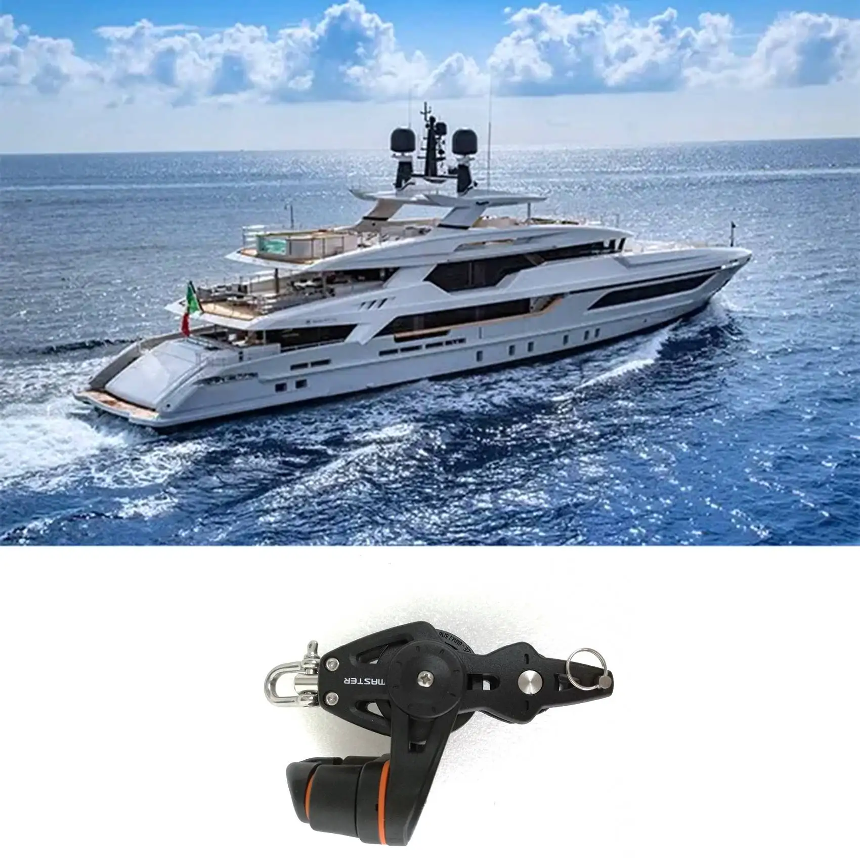 QUAI-IT35mm 1 3/8 بوصة كبل دوار واحد/حلقة/مجموعة التثبيت بكرة تحمل البحرية ل زورق الإبحار